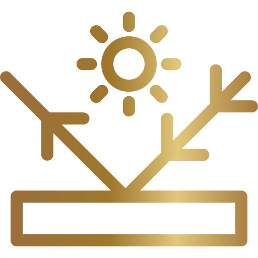 100% отпражает УФ-лучи